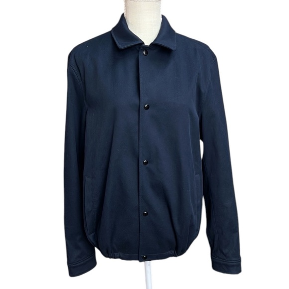 Vince Jackets & Blazers - NWT Vince Button Up Jacket Coat Blue Womens Size S Cotton Blend Snap Button